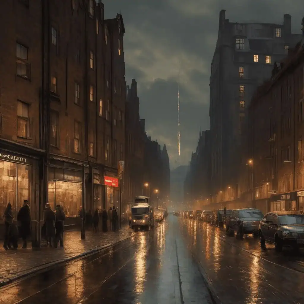 Evening Street – Jakub Schikaneder